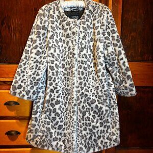 Dennis by Dennis Basso Women's Sheared Faux Fur Topper Leopard Print Jacket XL